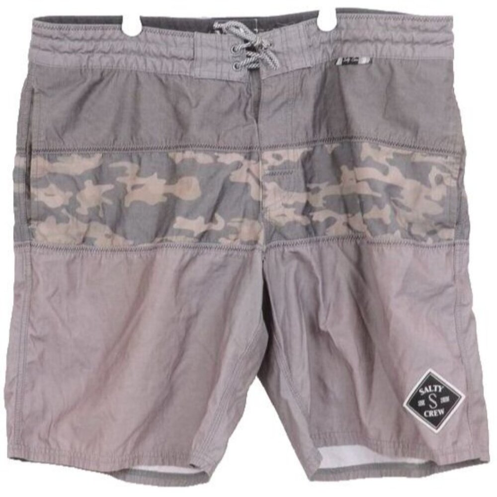 SALTY‎ CREW Mens 38 Double Time Elastic Utility 19'' Boardshorts Swim Trunks